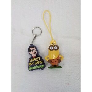 Goosebumps Slappy Keychain Slappy's Not Happy Dummy Minion Caveman Keychain